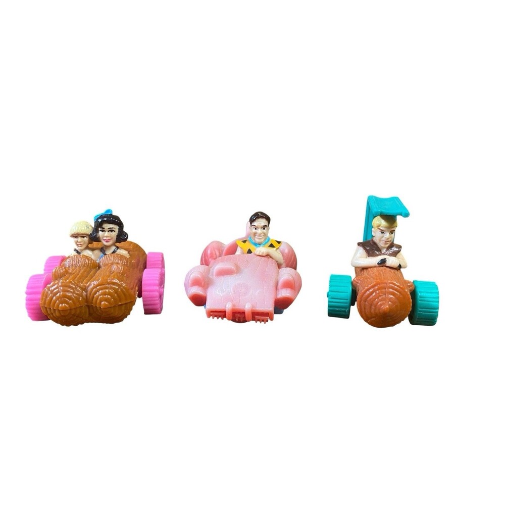 Vintage Flintsone's Cars~Minature~3~Fred Flintstone~Barney & Betty Rubble
